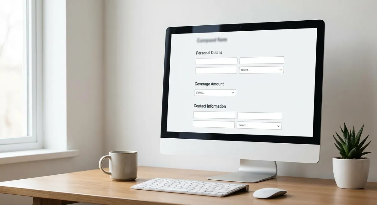 Formulaire en ligne simple sans questions de santé